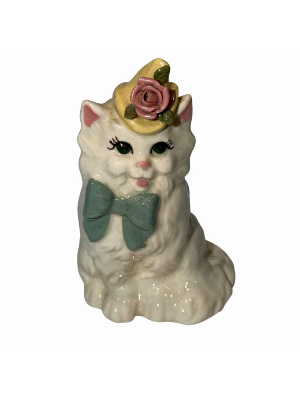 Vtg Mid Century Cordelia China Company White Cat Porcelain Figurine Japan MCM